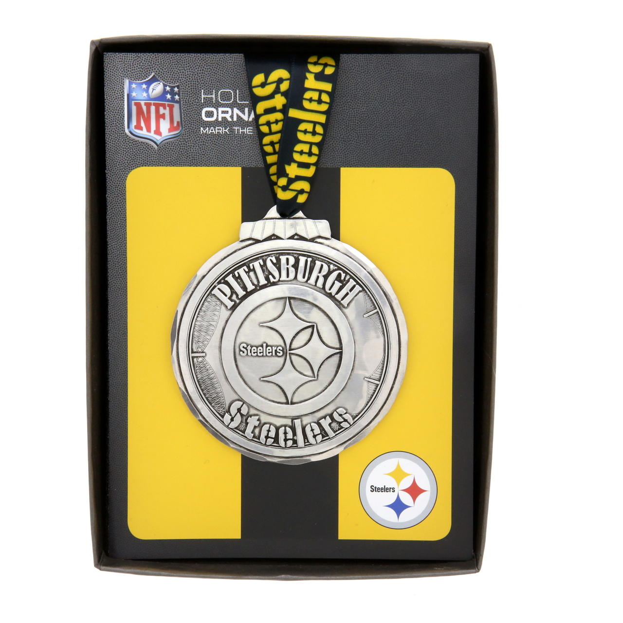 Pittsburgh Steelers Classic Round Ornament (Aluminum)