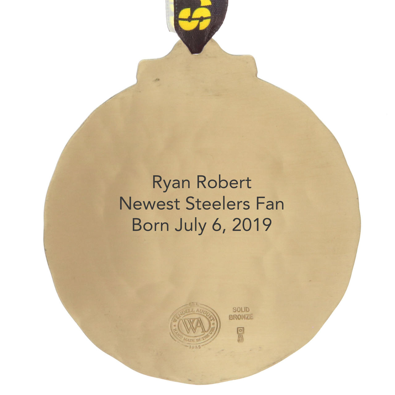 Pittsburgh Steelers Classic Round Ornament (Bronze)