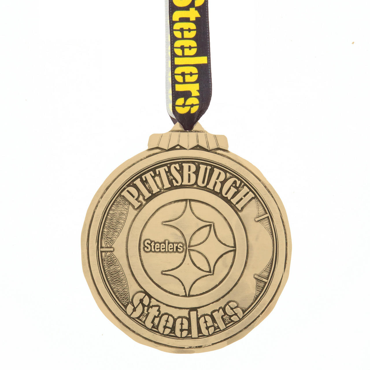 Pittsburgh Steelers Classic Round Ornament (Bronze)