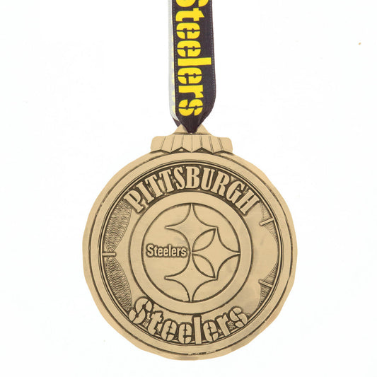 Pittsburgh Steelers Classic Round Ornament (Bronze)