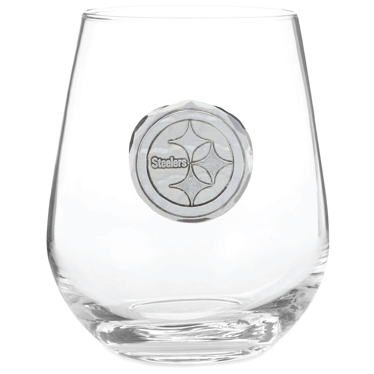 Pittsburgh Steelers Stemless Wine Glass (Aluminum)