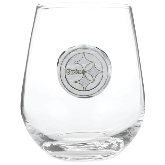 Pittsburgh Steelers Stemless Wine Glass (Aluminum)