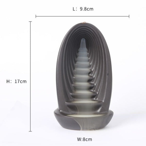 Cascading Backflow Waterfall Incense Burner