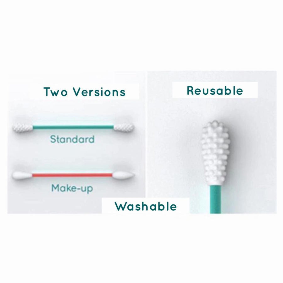 Reusable Silicone Cotton Swab -2 Pack
