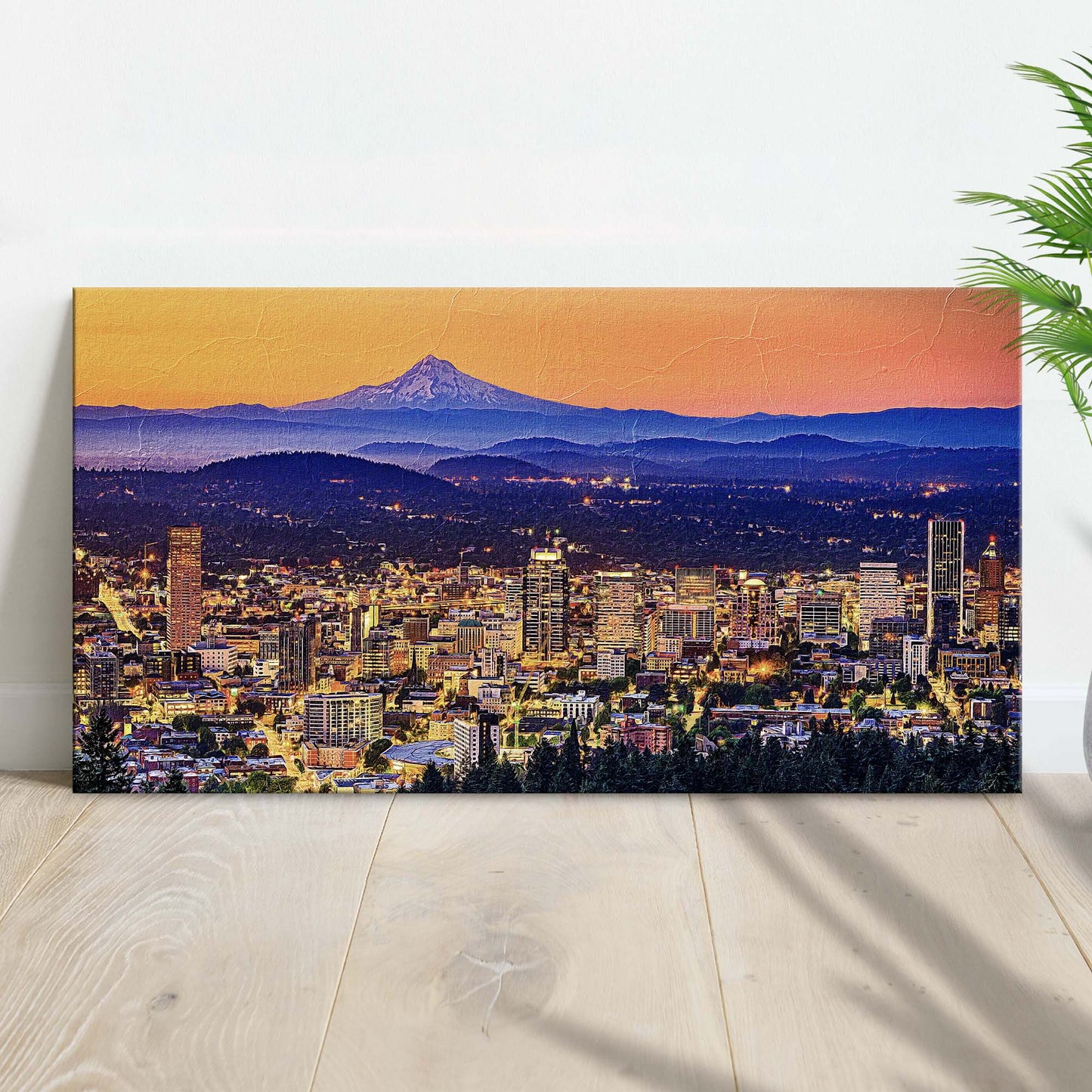 Portland Oregon Skyline Canvas Wall Art