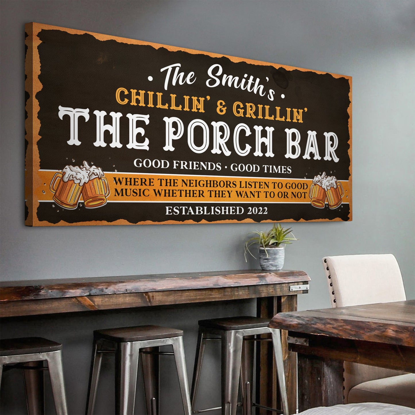 Family Porch Bar Sign