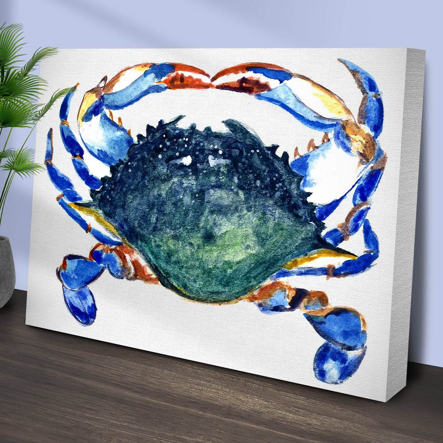 Crab Art Watercolor Canvas Wall Art