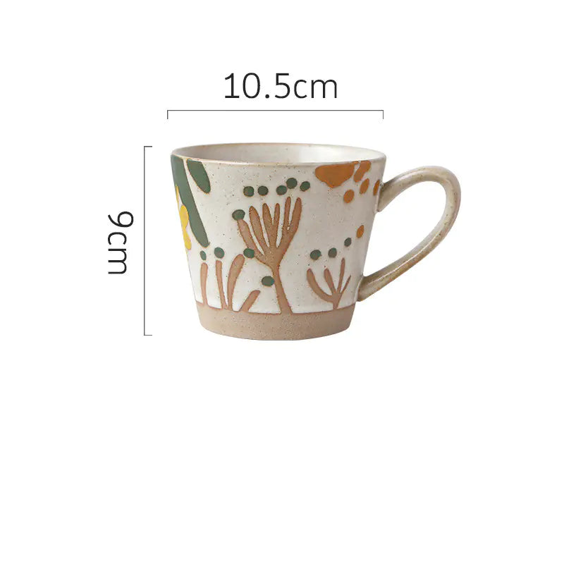 Hand-painted Ceramic Tableware with Countryside Flowers