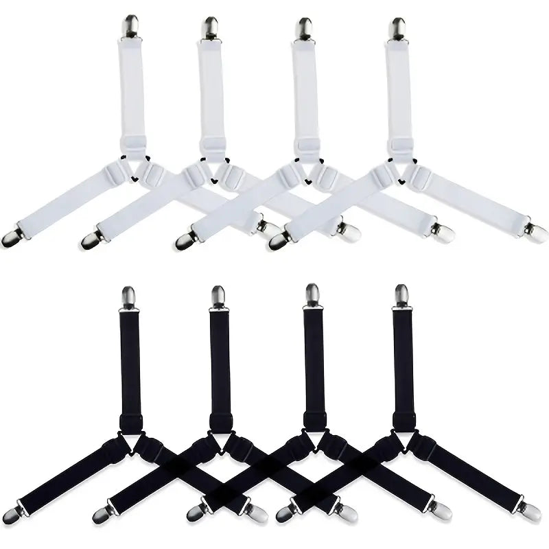 4pcs Adjustable Bed Sheet Holders and Clips