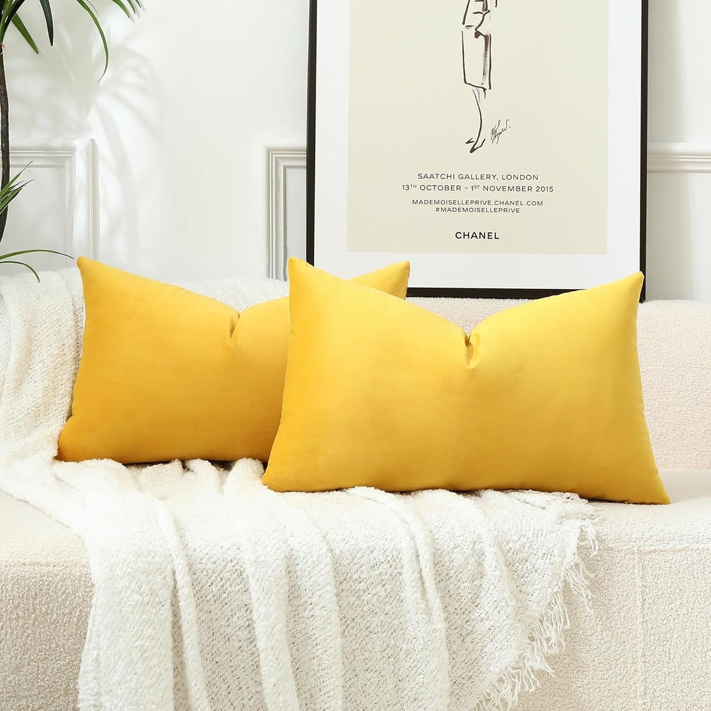 12"x20" luxury velvet lumbar support throw pillow | 7 vibrant colors |  insert included